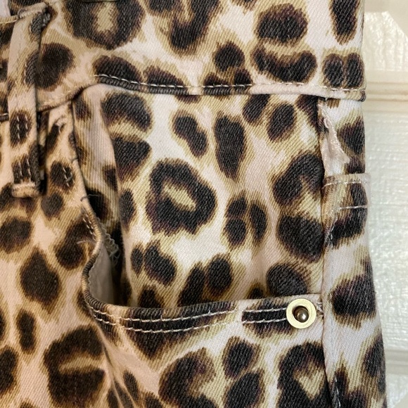 Frame Denim Ali High Rise Cigarette Jeans Leopard Print Size 24 - Picture 6 of 16
